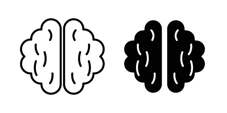 Brain icon graphic element. web icon set Stock Illustration