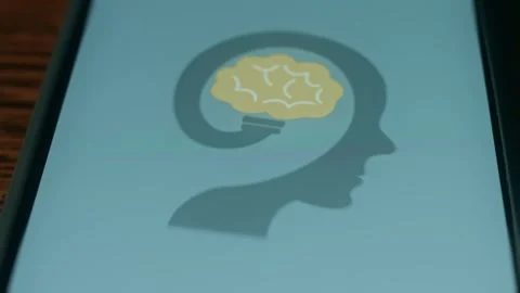 Brain icon, Human brain, mental health concept, presentation Stock Footage 310054240
