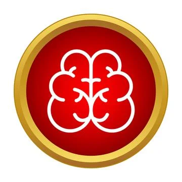 Brain icon illustrating intelligence and knowledge concepts 스톡 일러스트