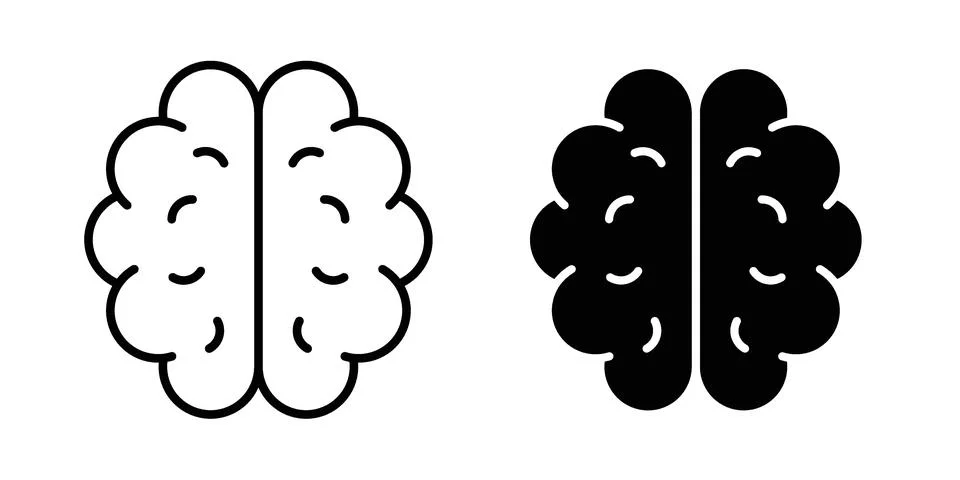 Brain icon Illustration Eps10 for web or app Stock Illustration