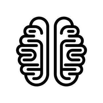 Brain icon isolated on white background. Vector illustration 스톡 일러스트