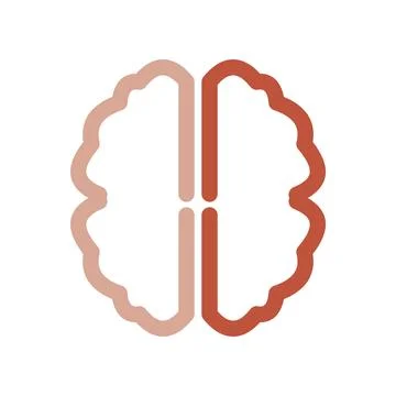 Brain icon logo design template Stock Illustration