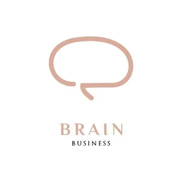 Brain Icon Logo Design Template Stock Illustration