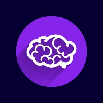 Brain icon mind vector medical symbol illustration Stock Illustration