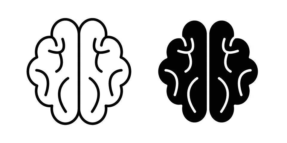 Brain icon or illustration vector symbols Stock Illustration