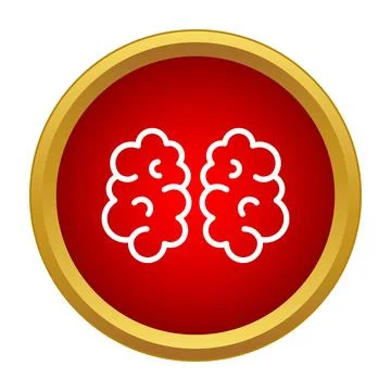 Brain icon representing intelligence, idea, and thinking Stockillustratie