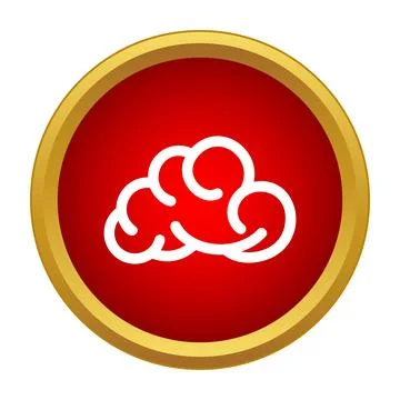 Brain icon representing intelligence, mind, and knowledge Stock Illustration