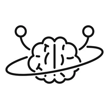 Brain icon representing intelligence, thinking, creativity and idea generatio Stockillustratie