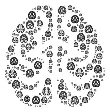 Brain Icon Shape 스톡 일러스트
