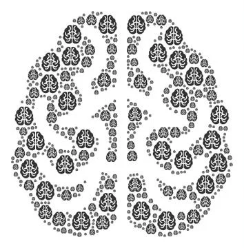 Brain Icon Shape Illustrazione stock