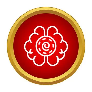 Brain icon showing creative thinking and idea generation 스톡 일러스트