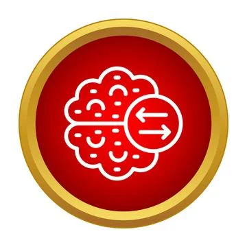 Brain icon showing data thinking idea transfer Illustrazione stock