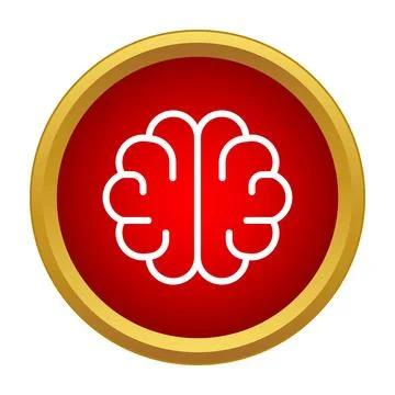 Brain icon showing intelligence and thought process イラスト素材