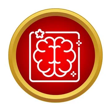 Brain icon showing intelligence and creativity 스톡 일러스트