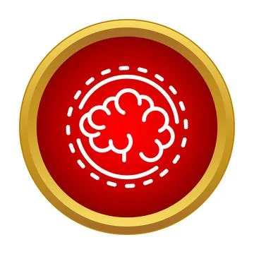Brain icon showing smart thinking intelligence concept Stock Illustration