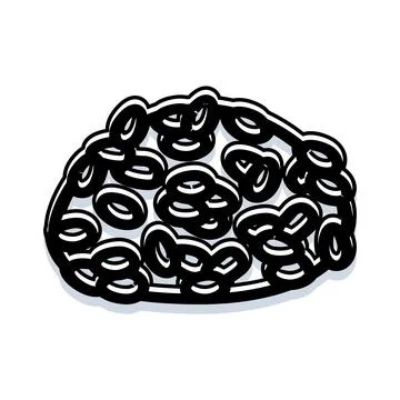 Brain icon showing thought process and ideation Stock Illustration