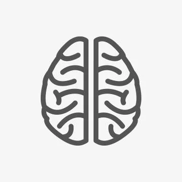 Brain icon stock vector illustration flat design Stockillustratie