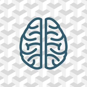 Brain icon stock vector illustration flat design Stock Illustration