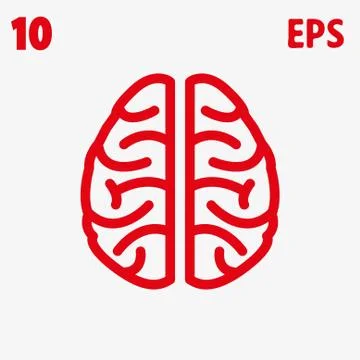 Brain icon stock vector illustration flat design イラスト素材
