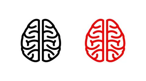 Brain icon stock vector illustration flat design Stock Illustration