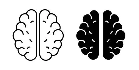 Brain icon symbol. Flat Vector illustration Stock Illustration