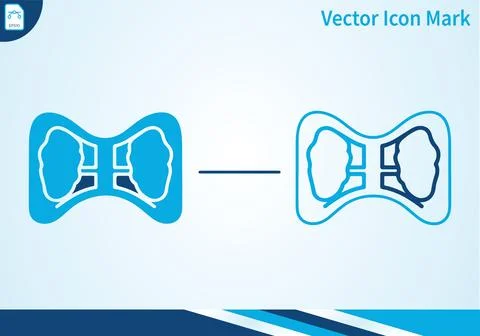 Brain icon vector filled and outline organ system. Stock Illustration