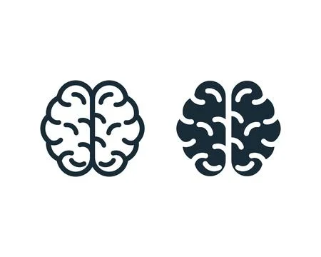 Brain Icon Vector Logo Template Illustration Design Stock Illustration