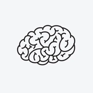 Brain icon. Vector stylized illustration Stock Illustration