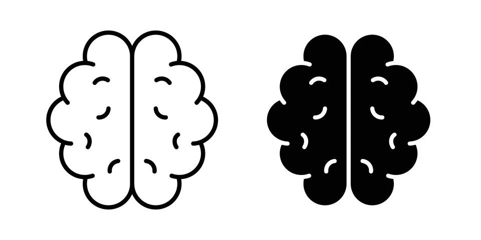 Brain icon vector symbol graphics Stock Illustration