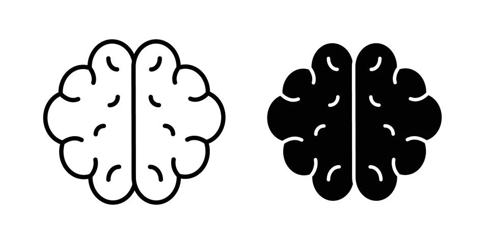 Brain icon vector, symbol, logo illustrations Stock Illustration