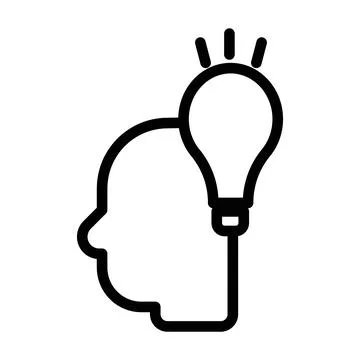 Brain idea icon design in filled and outlined style Stock Illustration