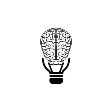 Brain idea icon. vector illustration black on white background Stock Illustration