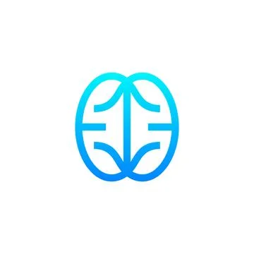 Brain Idea Logo Design Stock Illustration