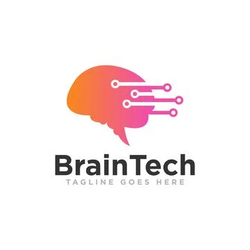 Brain Idea Logo Design Vector Stock Illustration