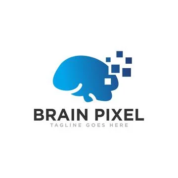 Brain Idea Logo Design Vector Stock Illustration