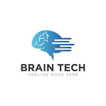 Brain Idea Logo Design Vector Stock Illustration