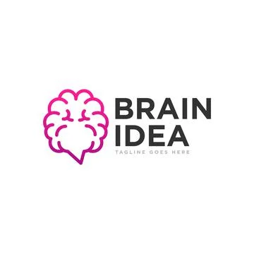 Brain Idea Logo Design Vector Stock Illustration