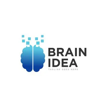 Brain Idea Logo Design Vector Stock Illustration
