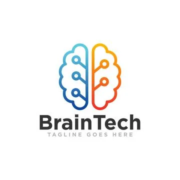 Brain Idea Logo Design Vector Stock Illustration