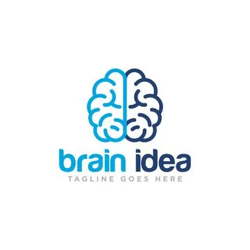 Brain Idea Logo Design Vector Stock Illustration