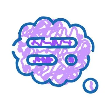 Brain identifying biometric data for personal access イラスト素材