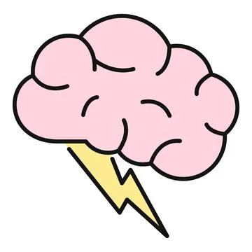 Brain illuminating new idea or creative concept Stock Illustration