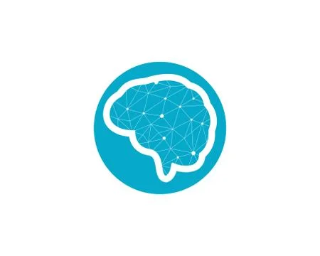 Brain illustration icon template Stock Illustration