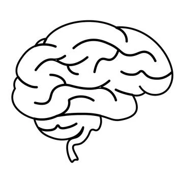 Brain illustration icon for web design isolated on white background Stock-Illustration