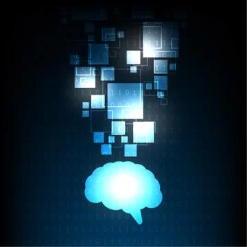 Brain image that represents intellect. Stock Illustration
