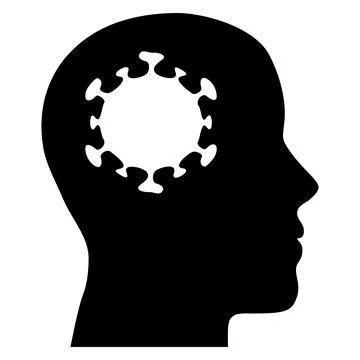 Brain Infection Flat Icon Image Stock Illustration