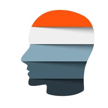 Brain infographic. Template for human head diagram, graph, presentation and face Stock Illustration