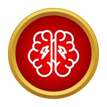 Brain innovation icon generating new creative ideas Stock Illustration