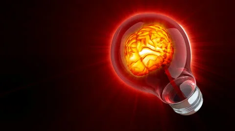 Brain inside light bulb Vidéo 24735785