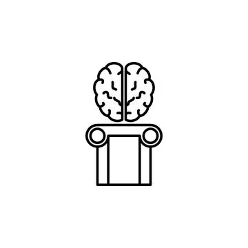 Brain intelligence, human brain icon. Element of artificial intelligence icon Stockillustratie